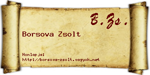 Borsova Zsolt névjegykártya